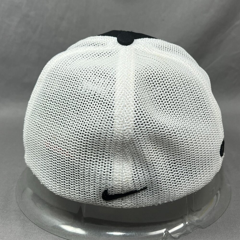 Nike Golf One VR Swoosh Flexfit M/L Hat Cap Black Trucker Mesh Running Dad Mens - Picture 3 of 15